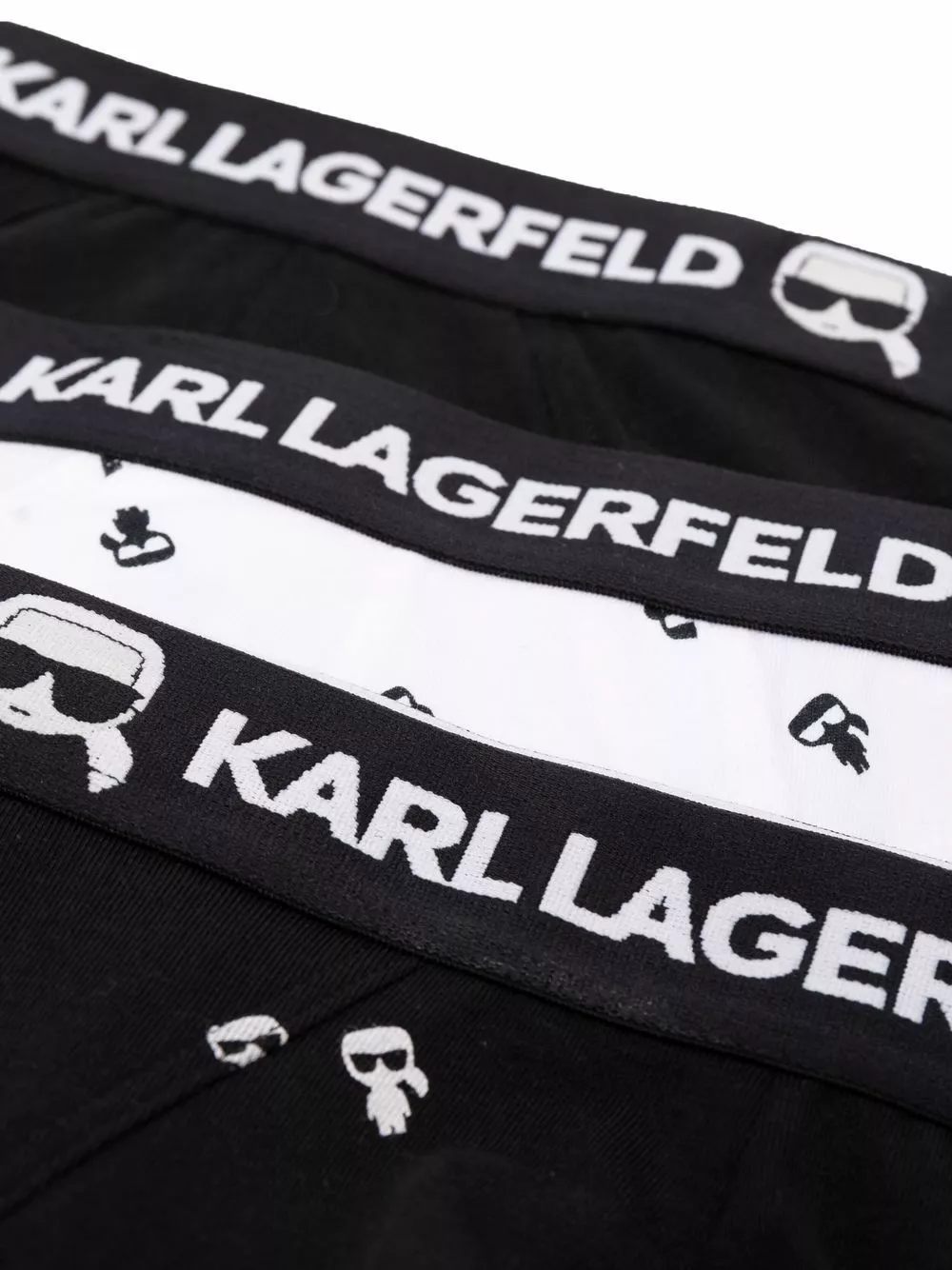 Karl Lagerfeld Ikonik logo-print briefs (pack of three)