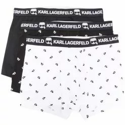Karl Lagerfeld Ikonik logo-print trunks (pack of three)