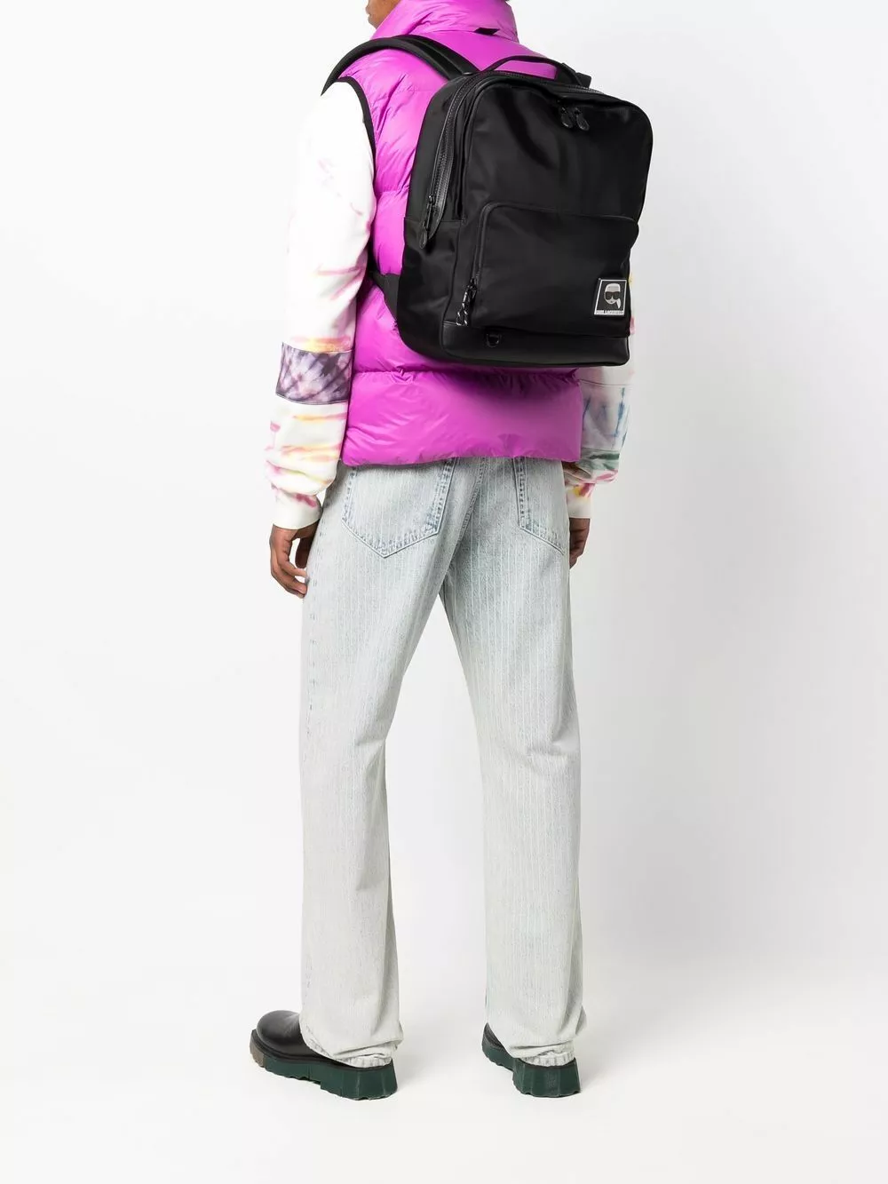 Karl Lagerfeld Ikonik logo-patch backpack