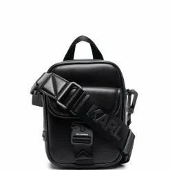 Karl Lagerfeld logo-buckle shoulder bag