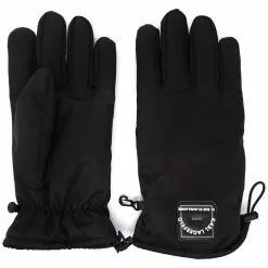Karl Lagerfeld logo-patch padded gloves
