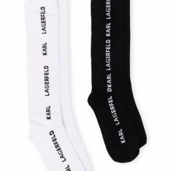 Karl Lagerfeld logo-intarsia socks (pack of 2)