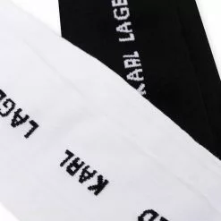 Karl Lagerfeld logo-intarsia socks (pack of 2)