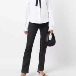 Karl Lagerfeld detachable-tie cotton jersey shirt