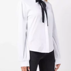 Karl Lagerfeld detachable-tie cotton jersey shirt