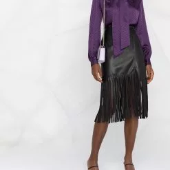 Karl Lagerfeld monogram-print silk blouse