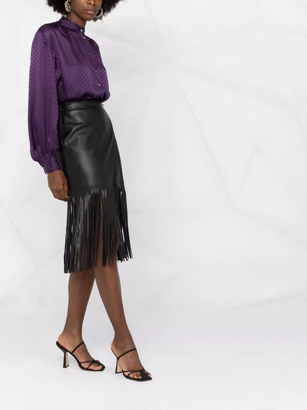 Karl Lagerfeld monogram-print silk blouse