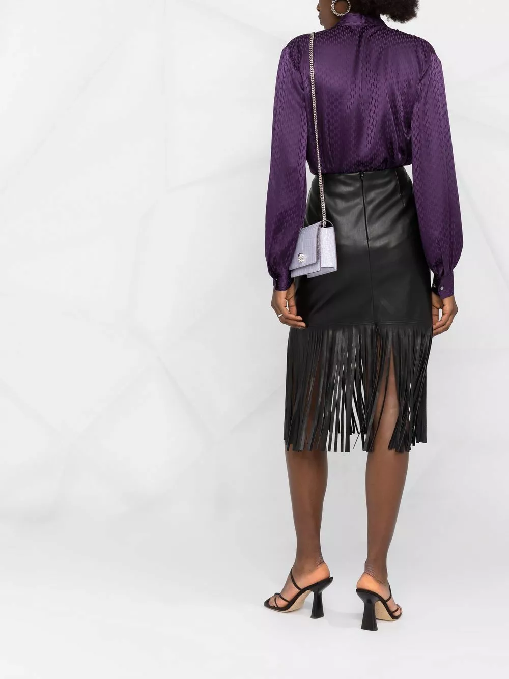 Karl Lagerfeld monogram-print silk blouse