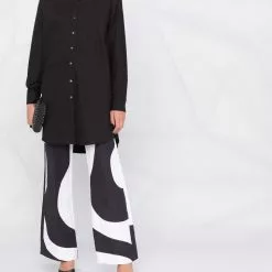 Karl Lagerfeld embellished-logo tunic shirt