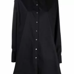 Karl Lagerfeld embellished-logo tunic shirt