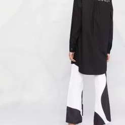 Karl Lagerfeld embellished-logo tunic shirt