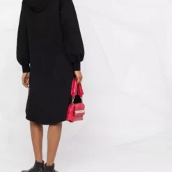Karl Lagerfeld peplum hooded sweatshirt dress