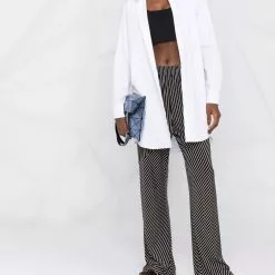 Karl Lagerfeld embellished logo tunic shirt