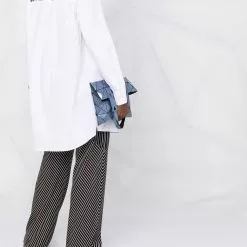 Karl Lagerfeld embellished logo tunic shirt