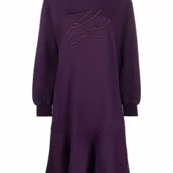Karl Lagerfeld peplum hooded sweat dress