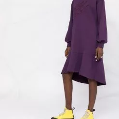 Karl Lagerfeld peplum hooded sweat dress