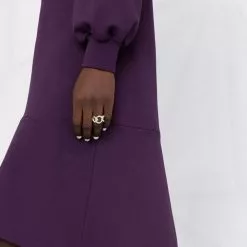 Karl Lagerfeld peplum hooded sweat dress