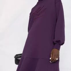 Karl Lagerfeld peplum hooded sweat dress