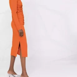 Karl Lagerfeld ruched stretch-jersey midi dress