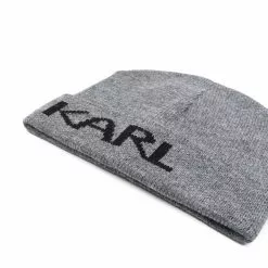Karl Lagerfeld logo-print beanie