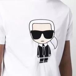 Karl Lagerfeld Ikonic patch round-neck T-shirt