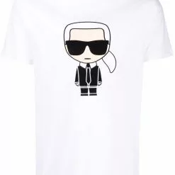 Karl Lagerfeld Ikonic patch round-neck T-shirt