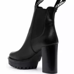 Karl Lagerfeld slip-on heeled leather boots