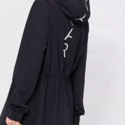 Karl Lagerfeld logo-print parka coat