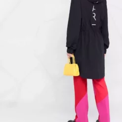 Karl Lagerfeld logo-print parka coat