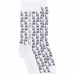 Karl Lagerfeld logo-knit ankle-length socks