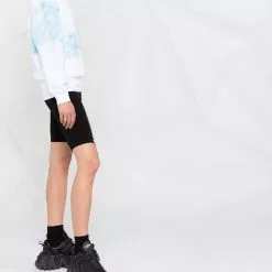 Karl Lagerfeld bleached-effect logo-print sweatshirt