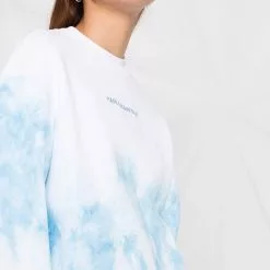 Karl Lagerfeld bleached-effect logo-print sweatshirt