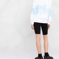 Karl Lagerfeld bleached-effect logo-print sweatshirt