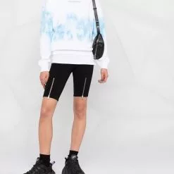 Karl Lagerfeld bleached-effect logo-print sweatshirt