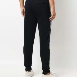 Karl Lagerfeld logo-tape cotton track trousers