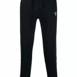 Karl Lagerfeld logo-tape cotton track trousers
