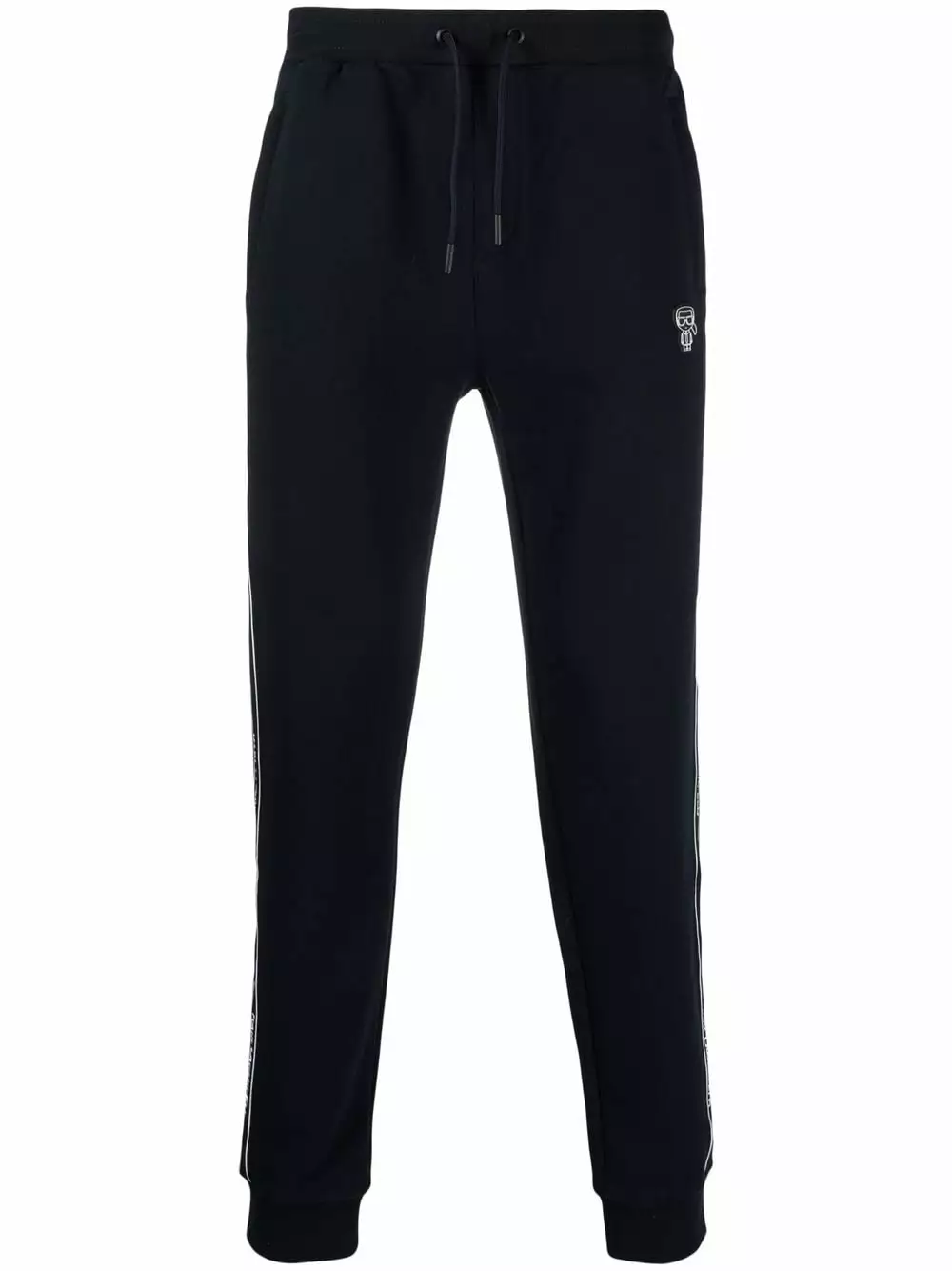 Karl Lagerfeld logo-tape cotton track trousers