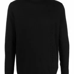 Karl Lagerfeld logo-embossed knitted jumper