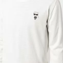 Karl Lagerfeld Ikonik logo-print fine-knit jumper