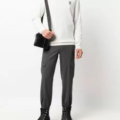 Karl Lagerfeld Ikonik logo-print fine-knit jumper