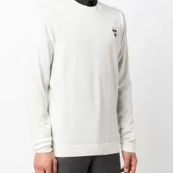 Karl Lagerfeld Ikonik logo-print fine-knit jumper