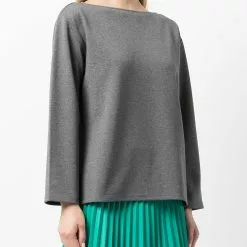 Karl Lagerfeld boat-neck jersey top