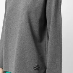 Karl Lagerfeld boat-neck jersey top