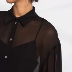 Karl Lagerfeld sheer overlay shirt