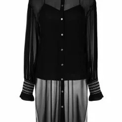 Karl Lagerfeld sheer overlay shirt