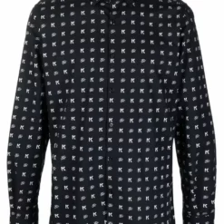 Karl Lagerfeld monogram-pattern shirt