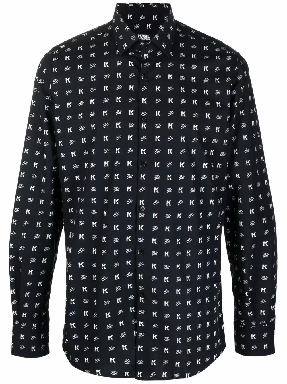 Karl Lagerfeld monogram-pattern shirt