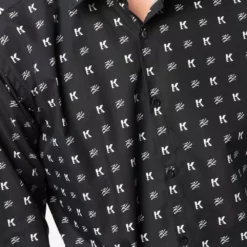 Karl Lagerfeld monogram-pattern shirt