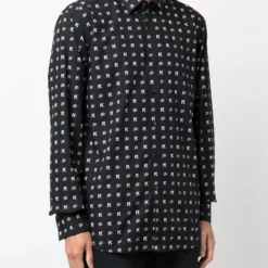 Karl Lagerfeld monogram-pattern shirt