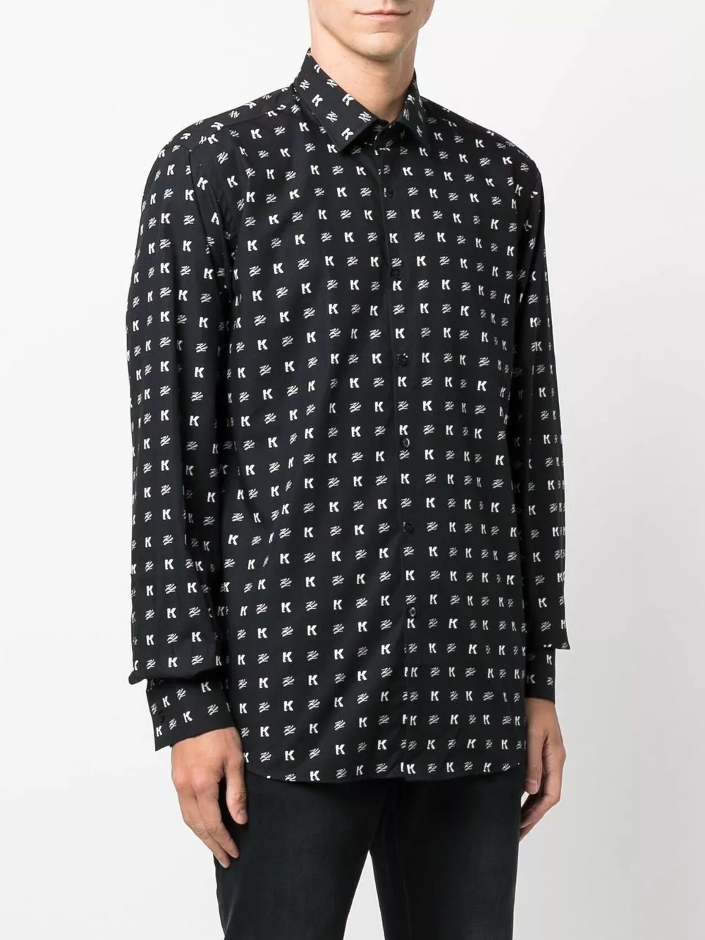 Karl Lagerfeld monogram-pattern shirt